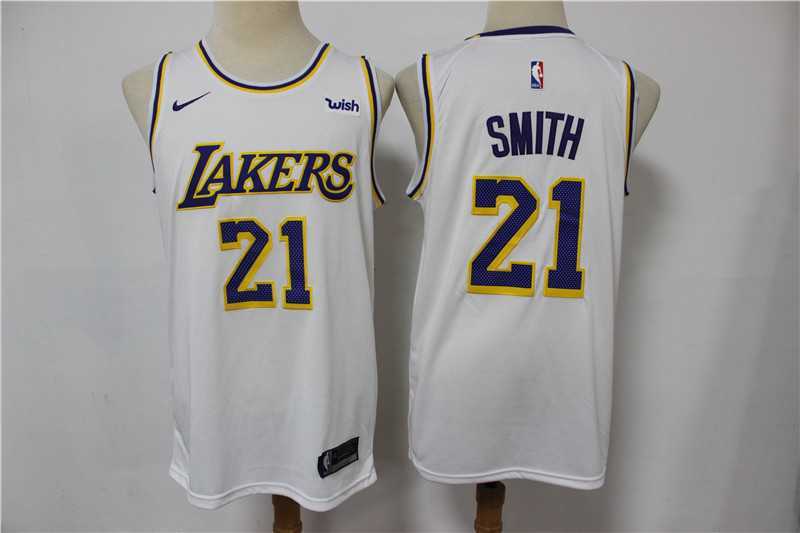 Lakers 21 J.R. Smith White Nike Swingman Jersey,We sell and wholesale Lakers 21 J.R. Smith White Nike Swingman Jersey on line form chian!